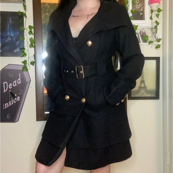 BEAUTIFUL Thick Heavy High Quality Wool Winter Snow Cold Weather Layered Coat - Picture 3 of 13